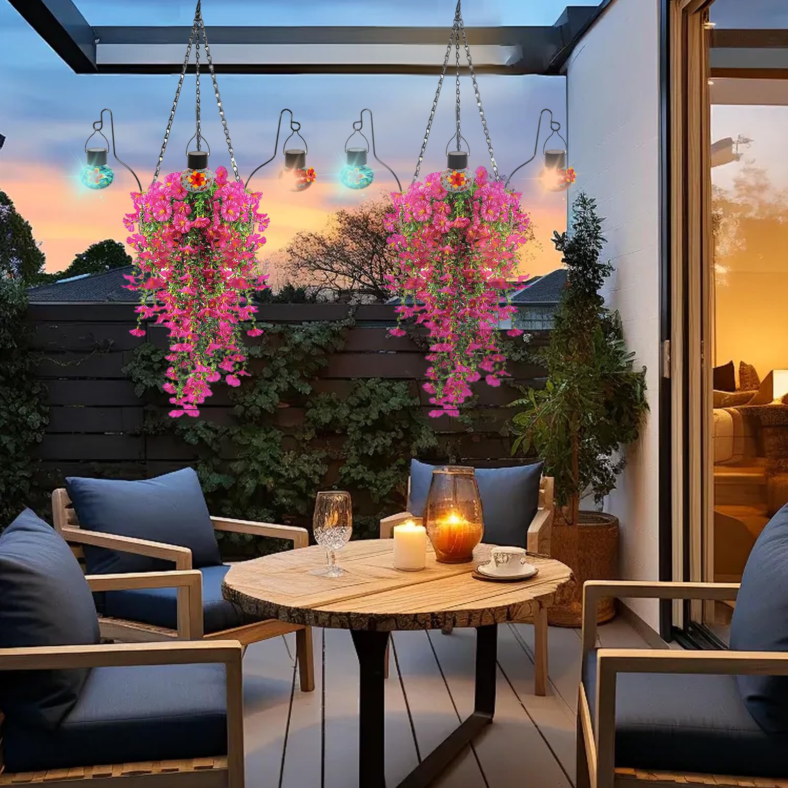 Fiori Artificiali Da Esterno Mangiatoia Per Uccelli In Metallo Decorativa | Cesto Di Fiori Artificiali Per Prato Balcone Giardino Portico Cortile Cocorita Conuro