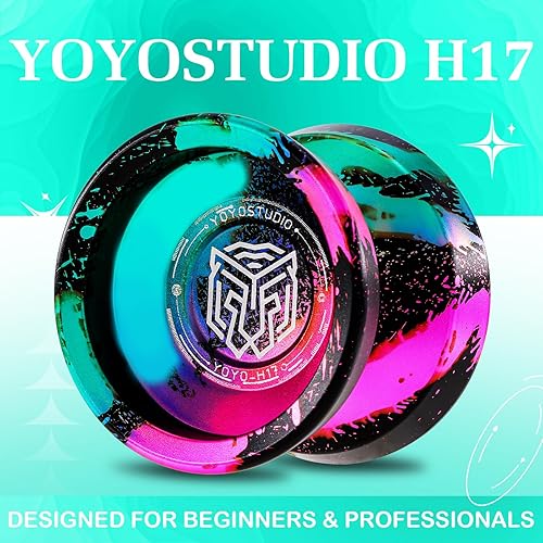 Miniatura 7 de YOYOSTUDIO H17 Trick Yoyo Yoyo profesional de metal para niños de 8 a 12 años Yo Yo sensible para niños y adultos con kits de rodamientos de Yoyos