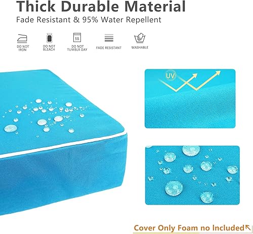 Miniatura 10 de Porch Shield Juego de 4 fundas de cojín para patio al aire libre, impermeables, resistentes a la decoloración, 24 x 24 x 4 pulgadas, gris oscuro