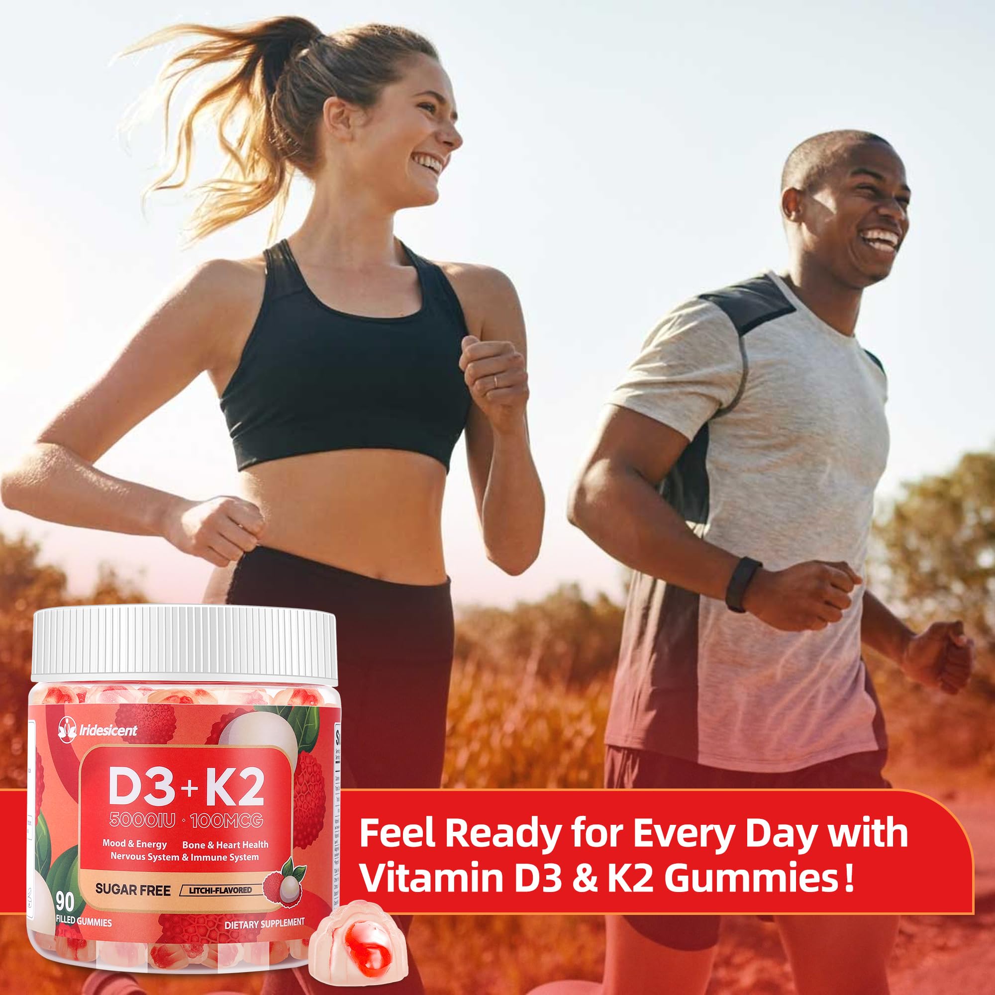 Vitamin D3 K2 Gummies, 5000 IU D3 + 100mcg K2, 90 Count — Amazon image 6