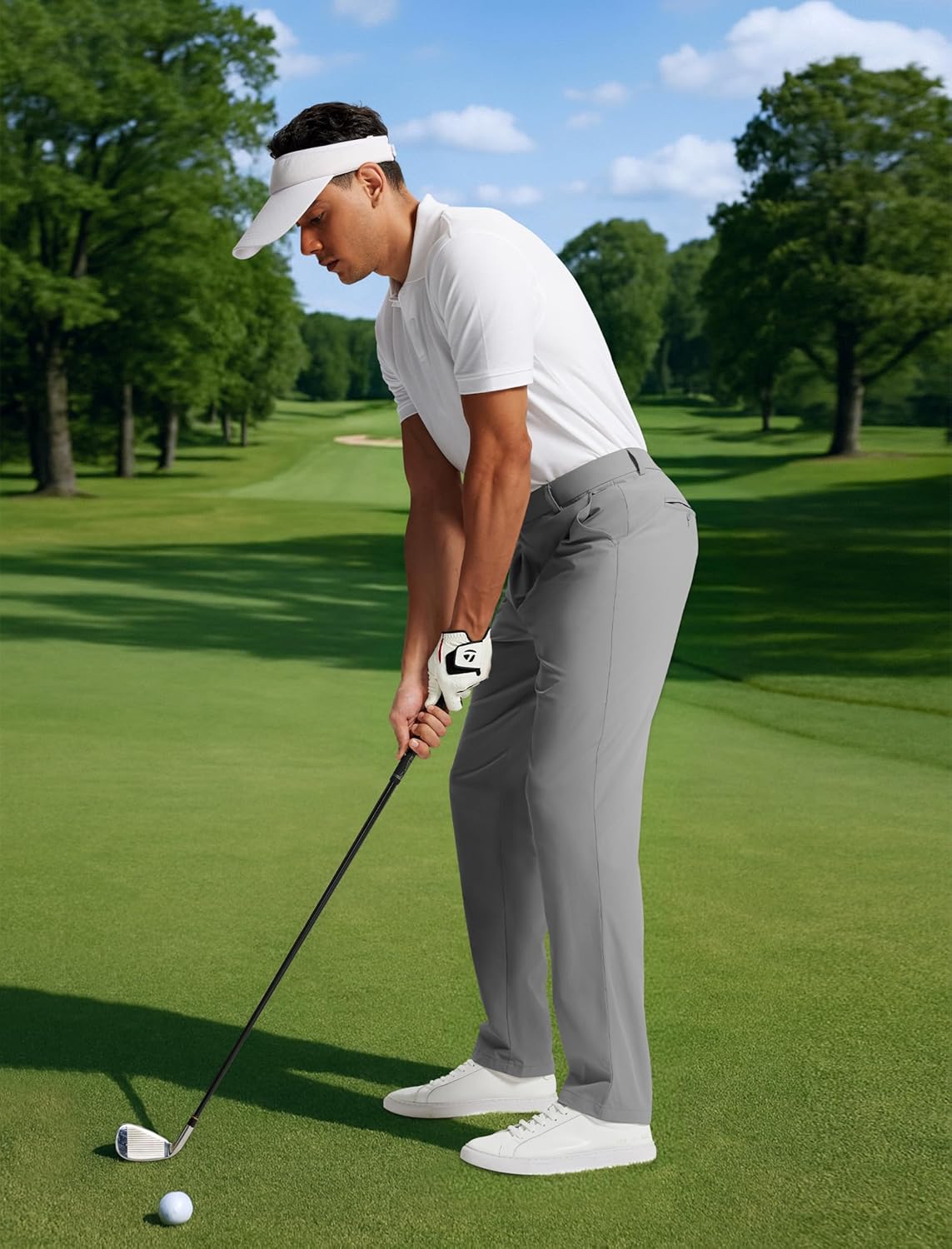 MoFiz Men's Golf Pants Quick Dry Stretch Dress Work Pants 30"/32"/34" Casual Comfy Lightweight Trousers with Pockets - Image 6