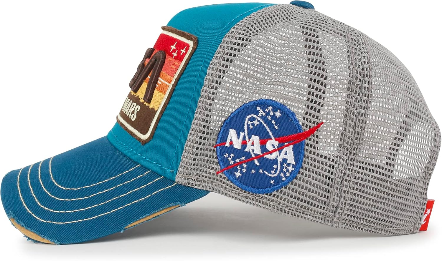 ililily Premium NASA Worm Logo Embroidery Structured Baseball Cap