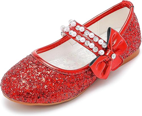 Zapatos de vestir para niñas pequeñas, zapatos de flores, zapatos de princesa, boda, fiesta, zapatos planos para niñas pequeñas y grandes