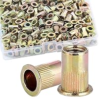 Vista 19 de Kits de tuercas remachables de acero inoxidable SAE y métrico JROUTH, surtido de 380 tuercas remachables y Nutsert, tamaños 8-32 10-24 1/4"-20