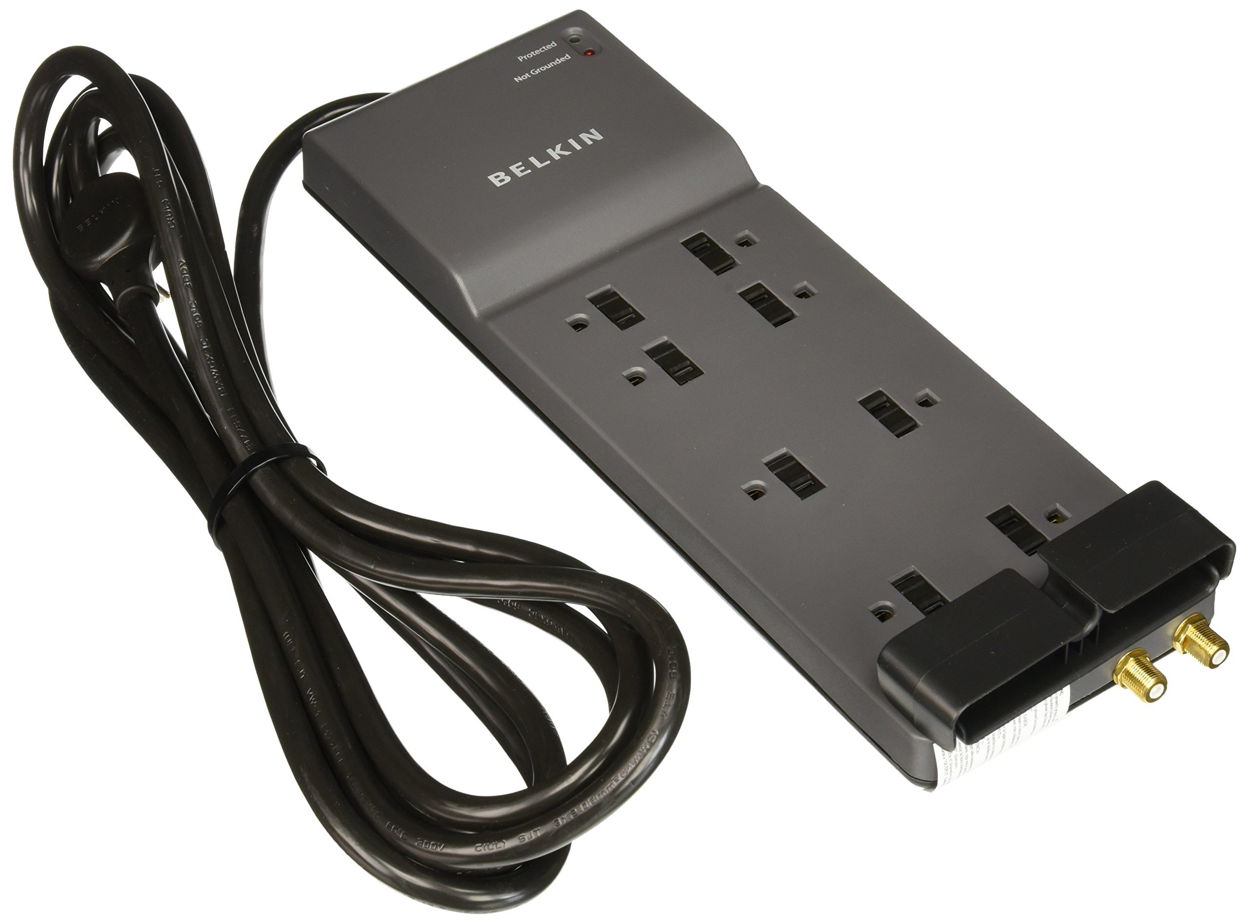 Belkin® Office Series SurgeMaster Surge Protector Surge,8 OUTLT,12 Cord,GY (Pack of2)