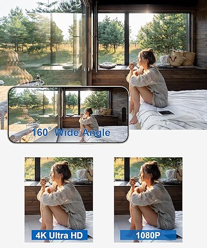 Miniatura 4 de 160 Wide Angle 4K HD Charger Camera ,Security Indoor Camer a ,Outlet Cameras,Nanny Camera for HomeOfficePetNanny,Camaras espias ocultas with Motion