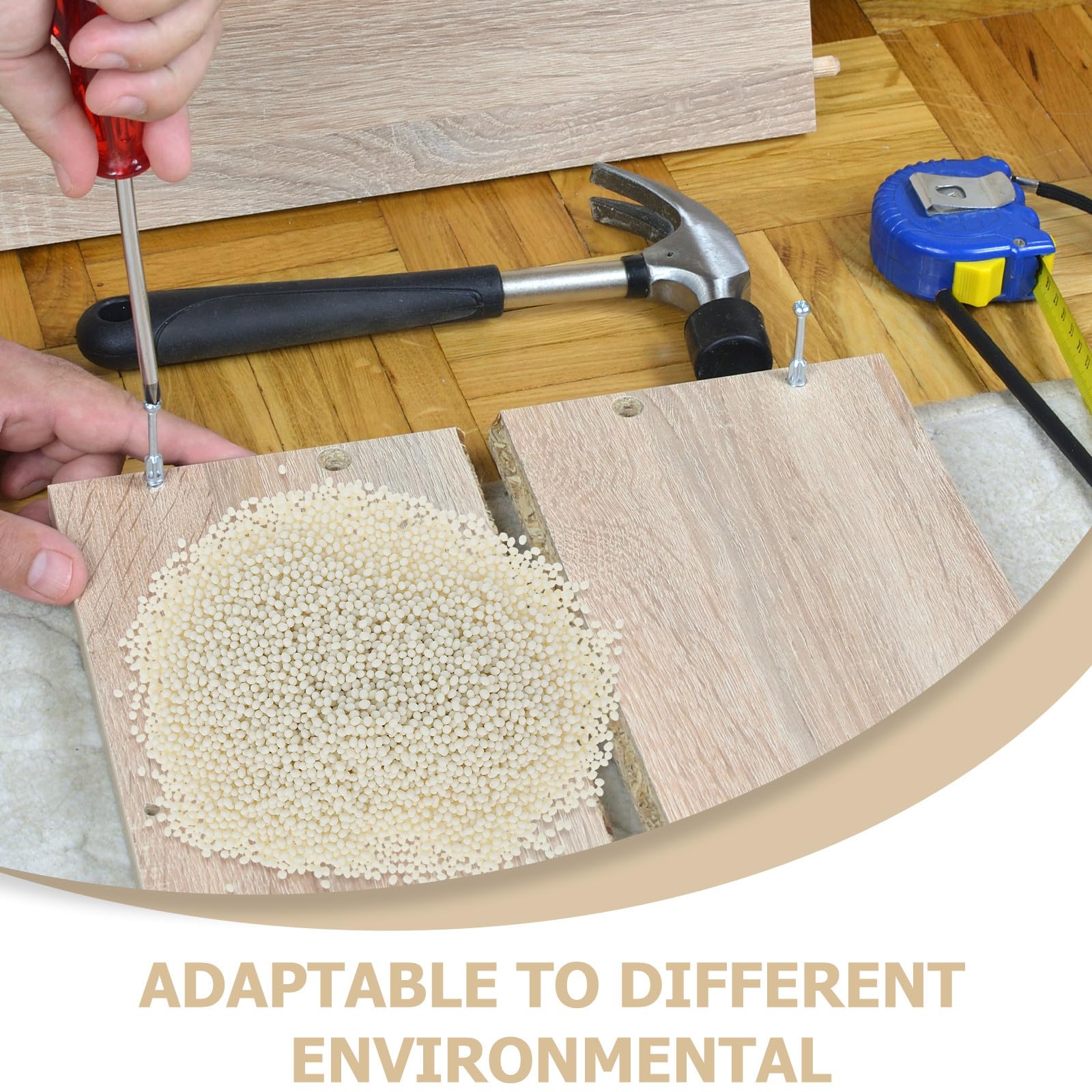 Baluue Barras de Pegamento de Alta Temperatura para Cantos de Muebles en Pvc Blanco, Fácil de Operar y Resistente al Clima para Fabricación de Muebles y Carpintería, 1000 G