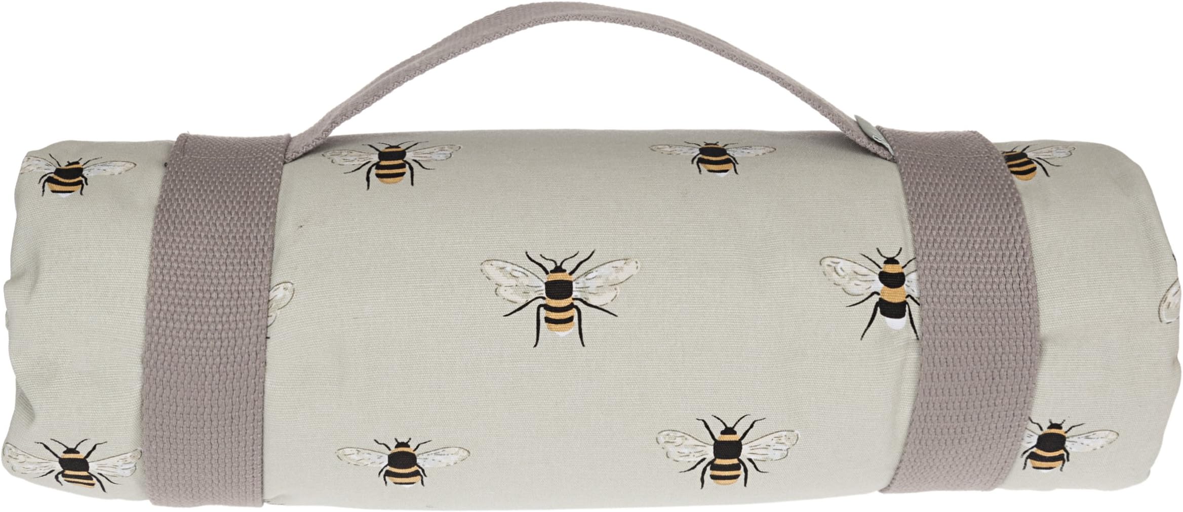 Sophie Allport - Bees Picnic Blanket Rug, Water-Resistant Backing, 100% Cotton, Carry Handle, Large, Foldable, Outdoor, Camping, Beach or Garden Mat