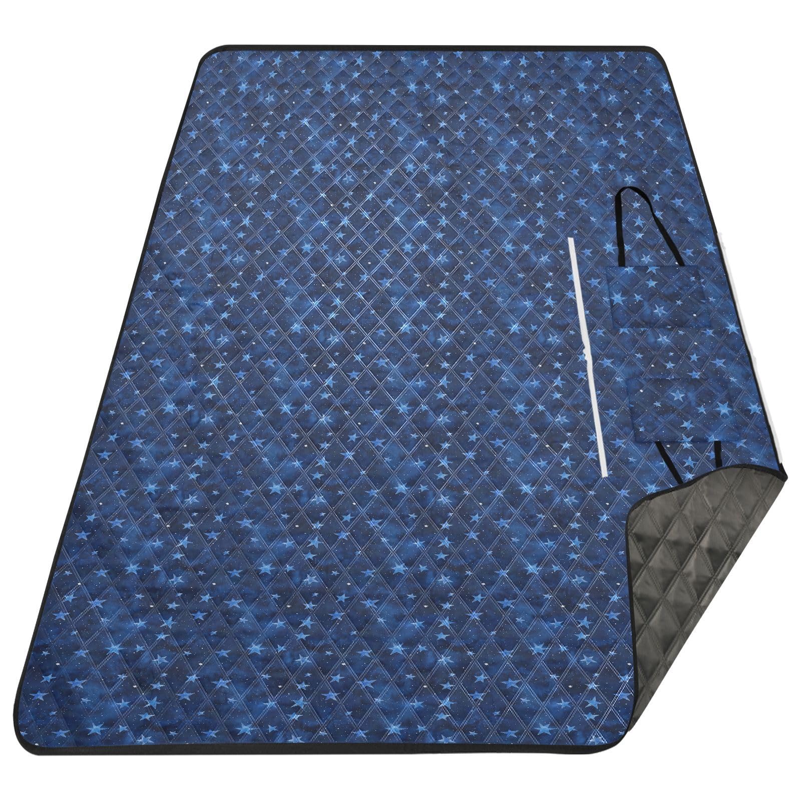 Deep Blue Stars. Coperta da picnic impermeabile pieghevole grande spiaggia campeggio coperta ripiegabile per erba concerto coperta Manta de picnic impermeabile