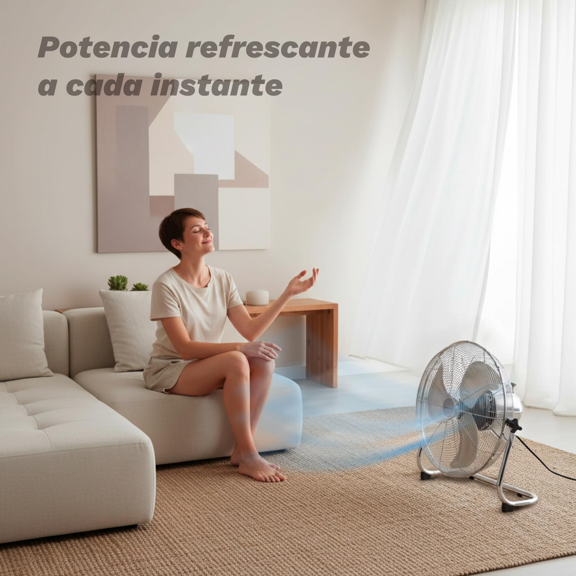 Grunkel MET-H16 Ventilateur de sol industriel 40 cm Puissance 90 W