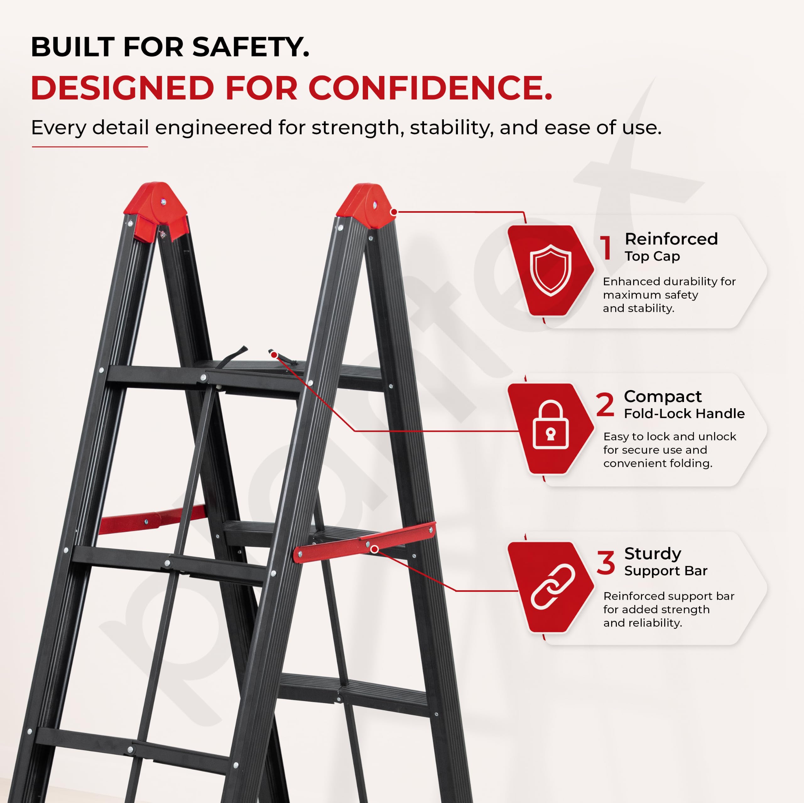 Plantex Ultrafold Ladder - Space-Saving Step Ladder -5 Plantex Ultrafold Ladder - Space-Saving Step Ladder -5