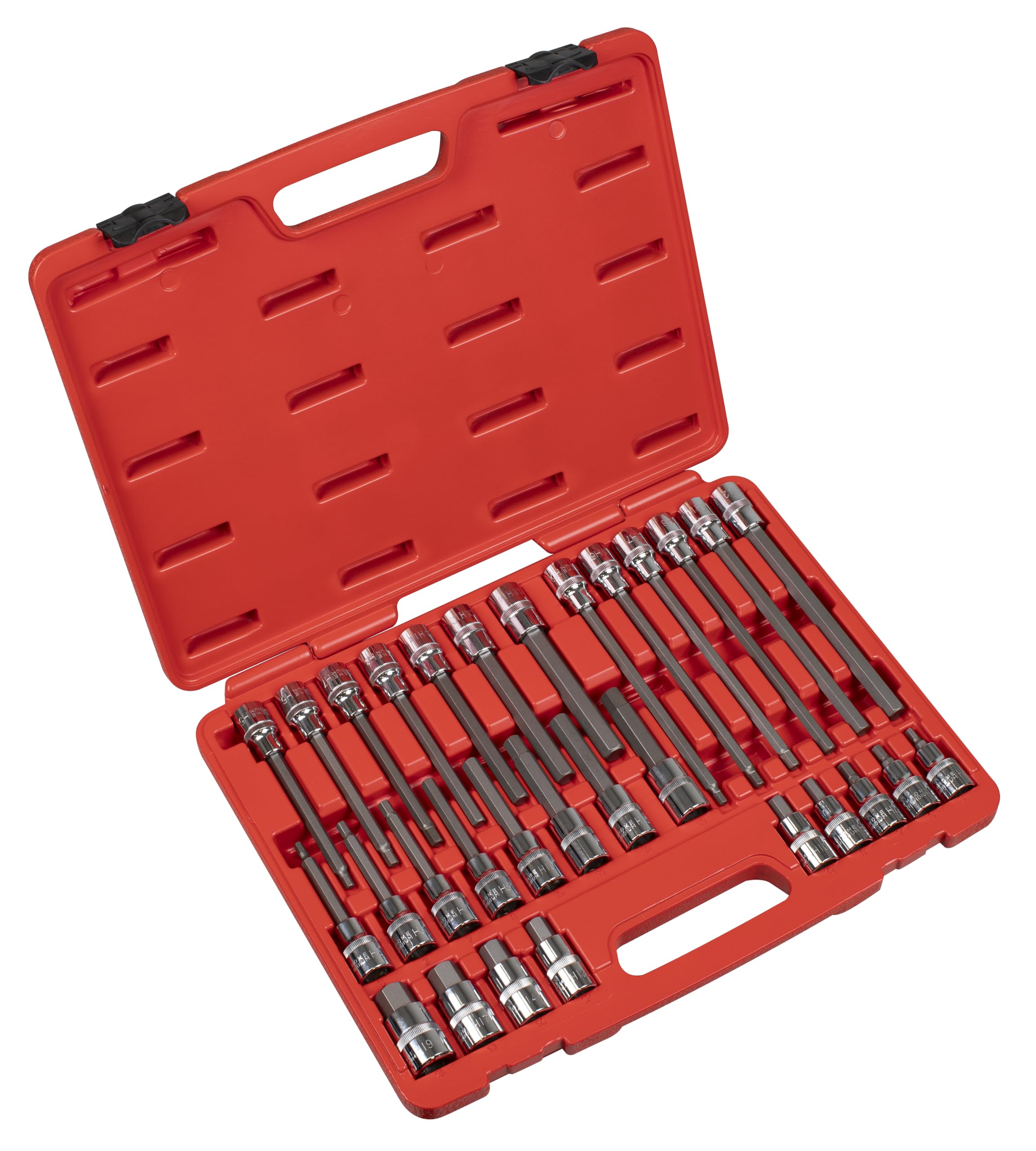 Sealey Hex Socket Bit Set 30pc 1/2""sq Drive