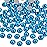 Beadsland 144pcs Flat Back Crystal Rhinestones Round Gems for Nail Art and Craft Glue Fix, Capri Blue, SS40, 8.4-8.7mm