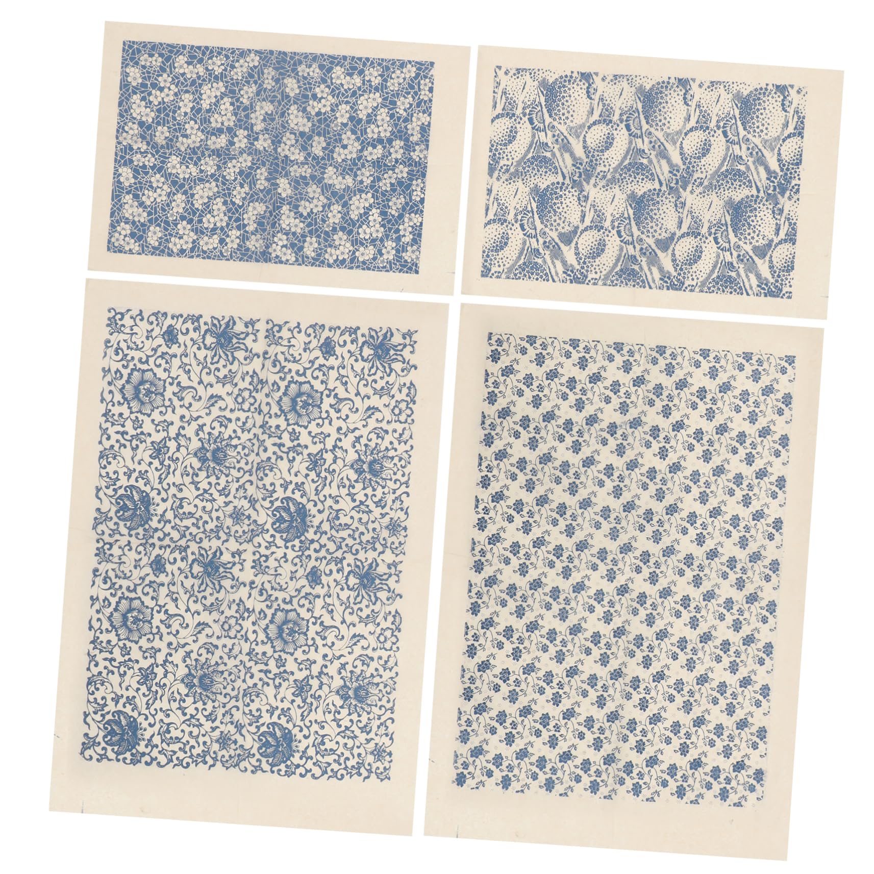 Lurrose 20feuilles Papier De Décalcomanie sous Glaçure De Décoratives pour Transfert Résistant Aux Hautes Températures pour Artisanale
