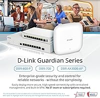 Vista 13 de D-Link Guardian 600 PoE Multi-Gig Business Router (DBR-600-P), conmutación por error Multi-WAN, firewall SPI, LAN PoE+ de 2.5GbE 8X, VPN