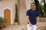 COOFANDY Polo zippée homme chemises manches courtes côtelées tricot Polo T chemises Mode Casual Golf chemises