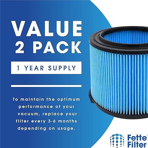 Miniatura 5 de Fette Filter - Filtro de repuesto compatible con filtros rígidos de 3 capas VF3500 para filtro de vacío WD4050 WD4070 WD4522 VF3500 - Paquete de 2