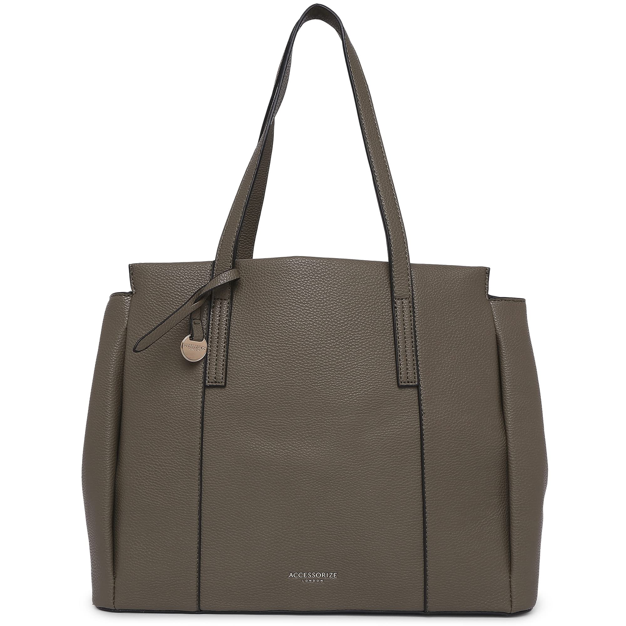 Accessorize London Womens Faux Leather Khaki Day Bag-Lauren Workbag (B099WSDXJB) Amazon Price History, Amazon Price Tracker