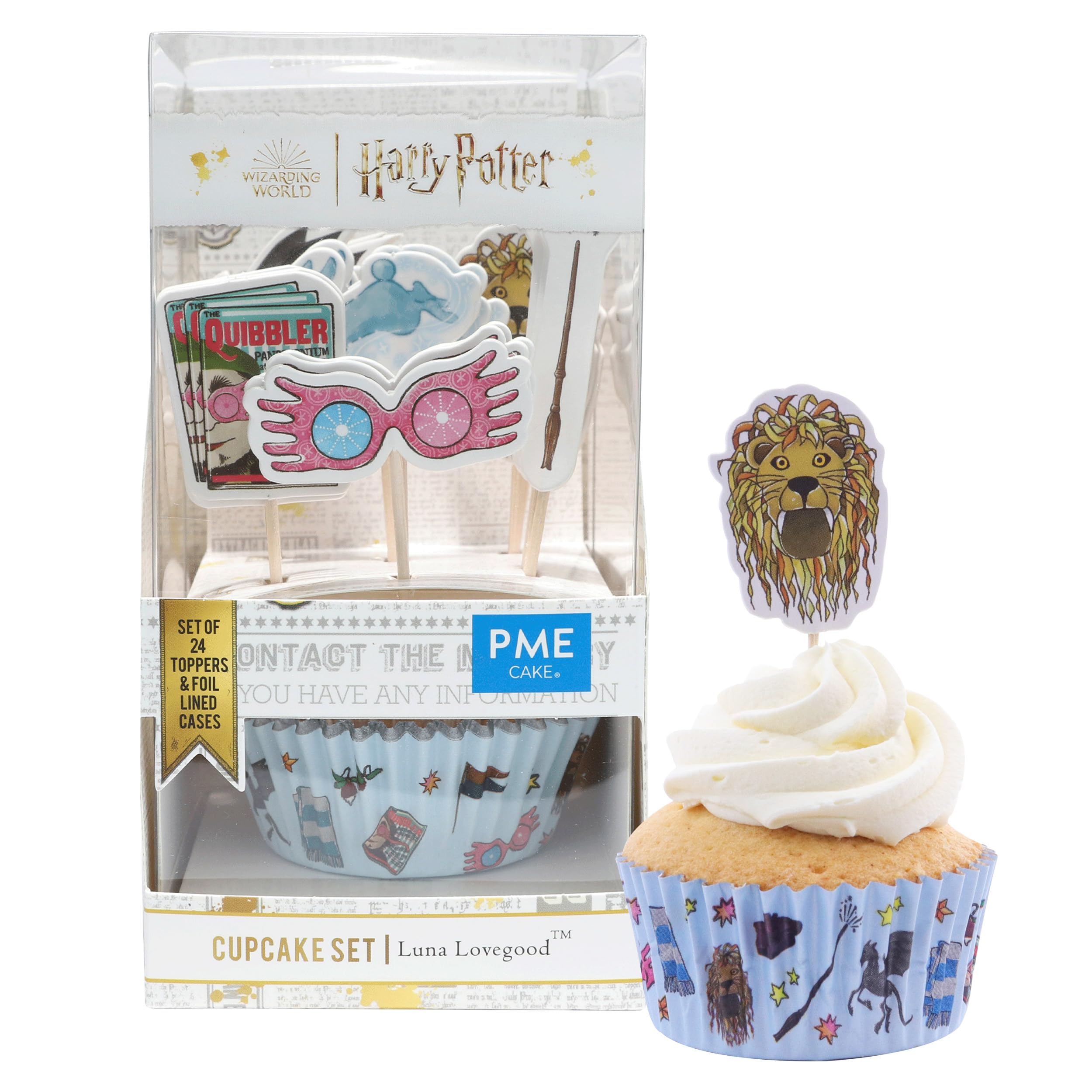 PME Harry Potter Cupcake Cases & Topper Set of 24, Luna Lovegood