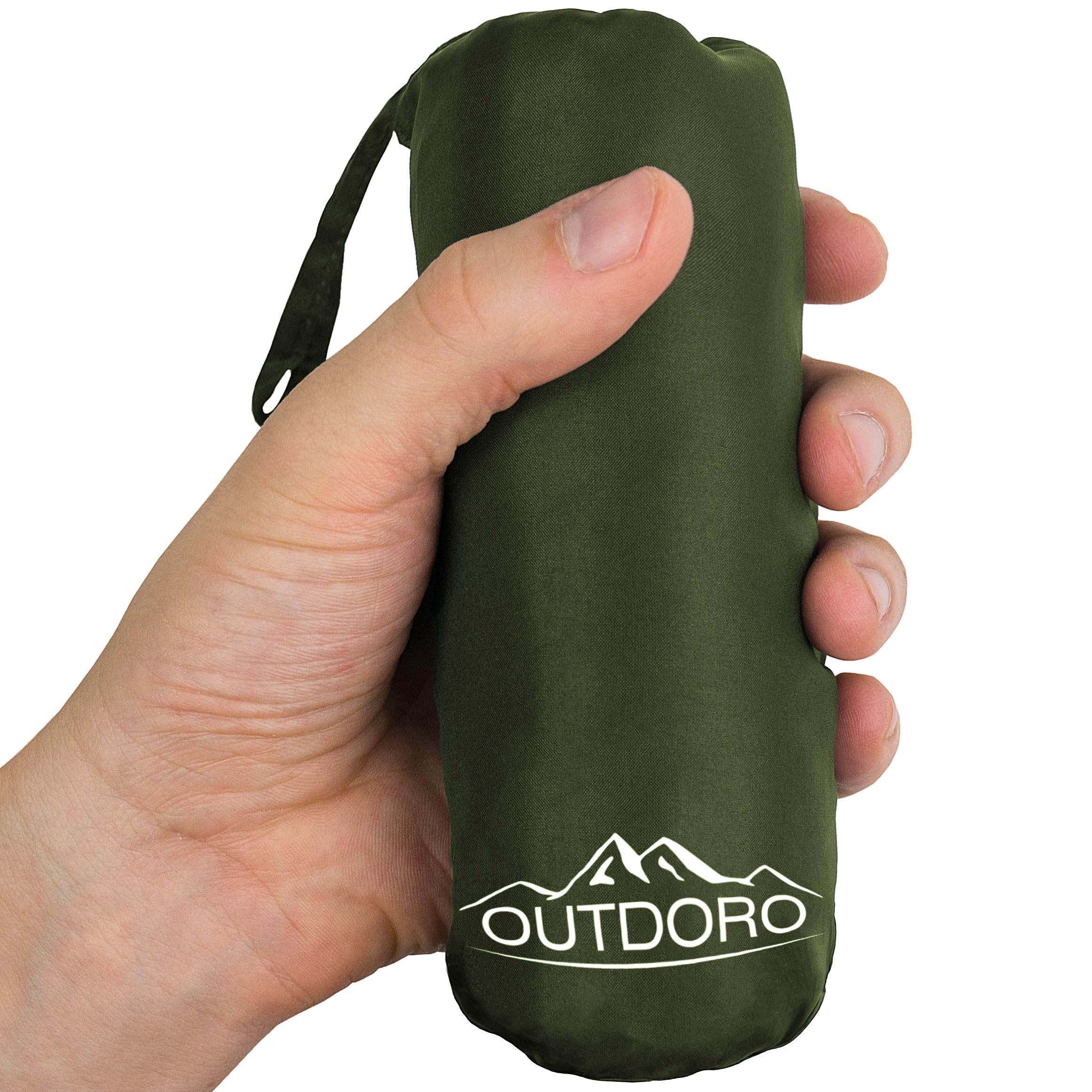 Outdoro Cabin Sleeping Bag - Only 230 g of Microfiber - Ultra-Light Travel Sleeping Bag - Small, Thin, and Compact - Lining, Travel Sheet