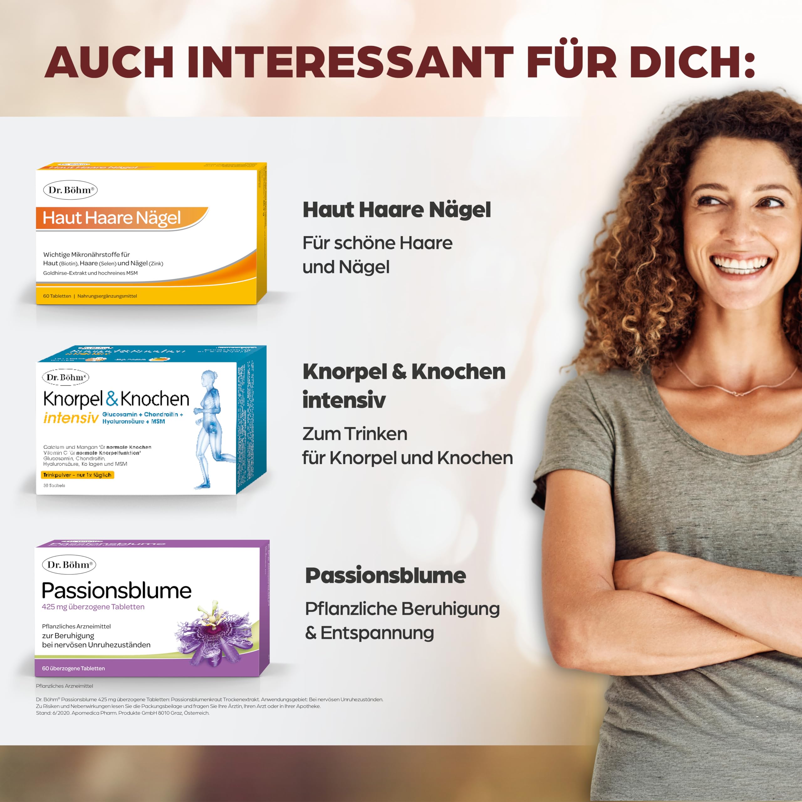 Dr. Böhm Knorpel & Knochen: Zur Unterstützung für Knorpel und Knochen, Nährstoff-Kombination mit Vitamin C und D, 120 Filmtabletten