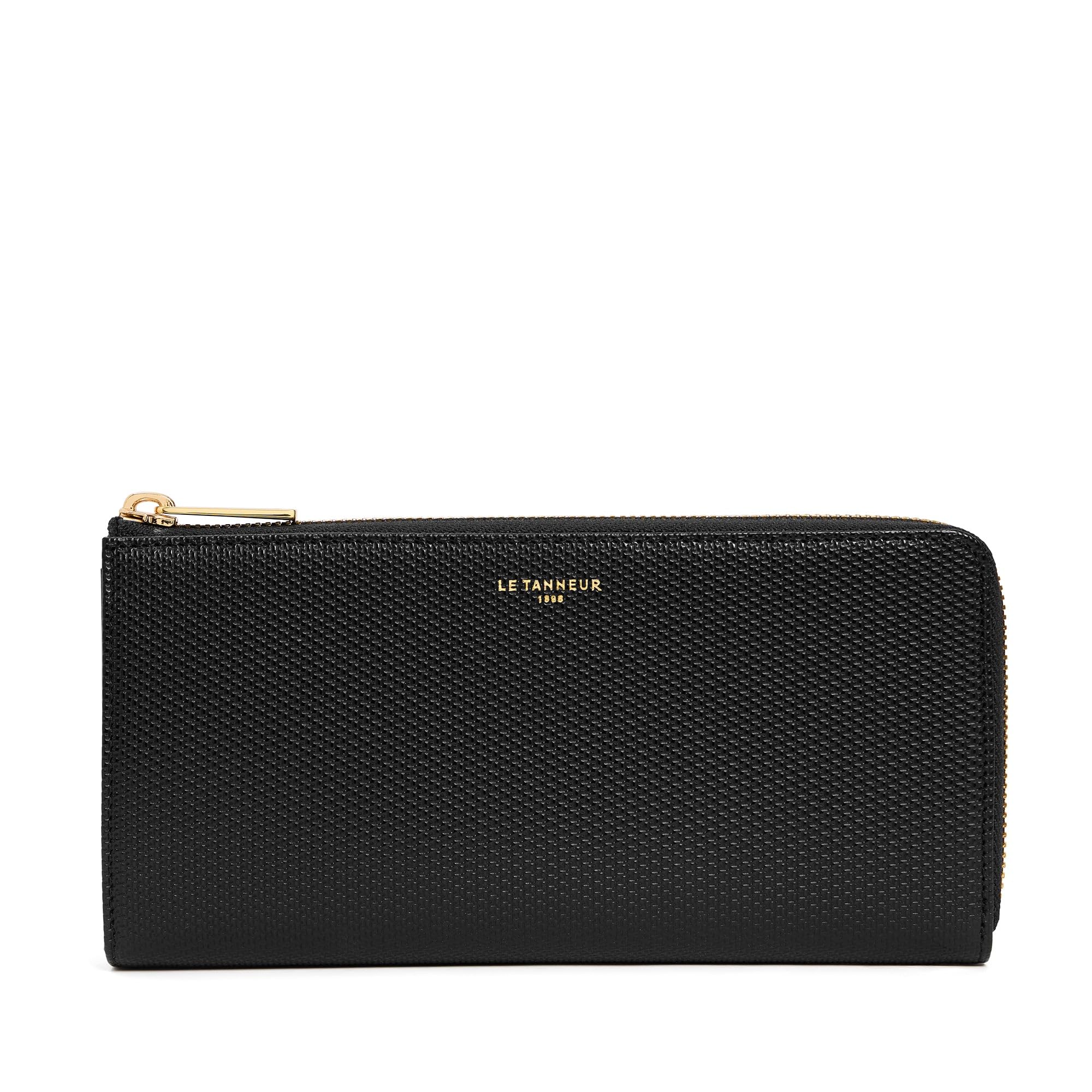 Le Tanneur, Portefeuille Compagnon, Porte Monnaie, Porte Cartes, en Cuir, émilie, Femme, 10 Compartiments Cartes, Poche Billets, Poche à Monnaie zippée, Anti-RFID, Portefeuille, Porte-Billets