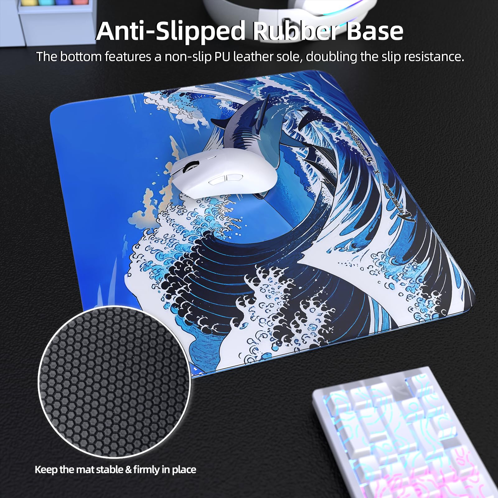 Amazon.com: ATTACK SHARK CM05 Glass Gaming Mouse Pad,17.7x15.7 in
