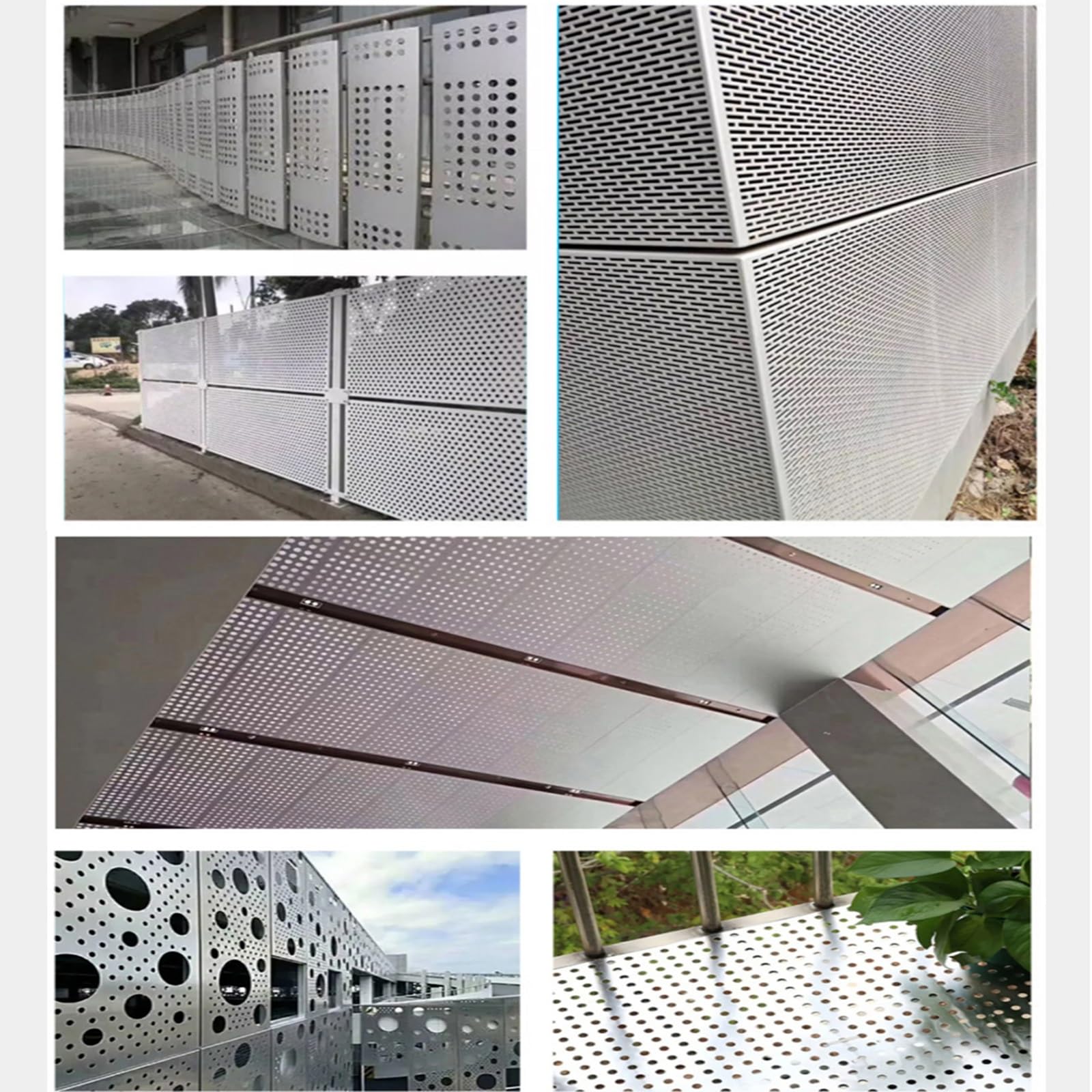 Lámina perforada de acero inoxidable 304，Hojas de Metal Perforado，Chapa Perforada de Acero Inoxidable 304 con Ranuras，para Interior/Exterior，rejilla perforada