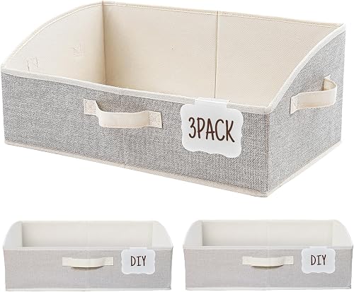 Collapsible Fabric Storage Bins 3-Pack with Handles