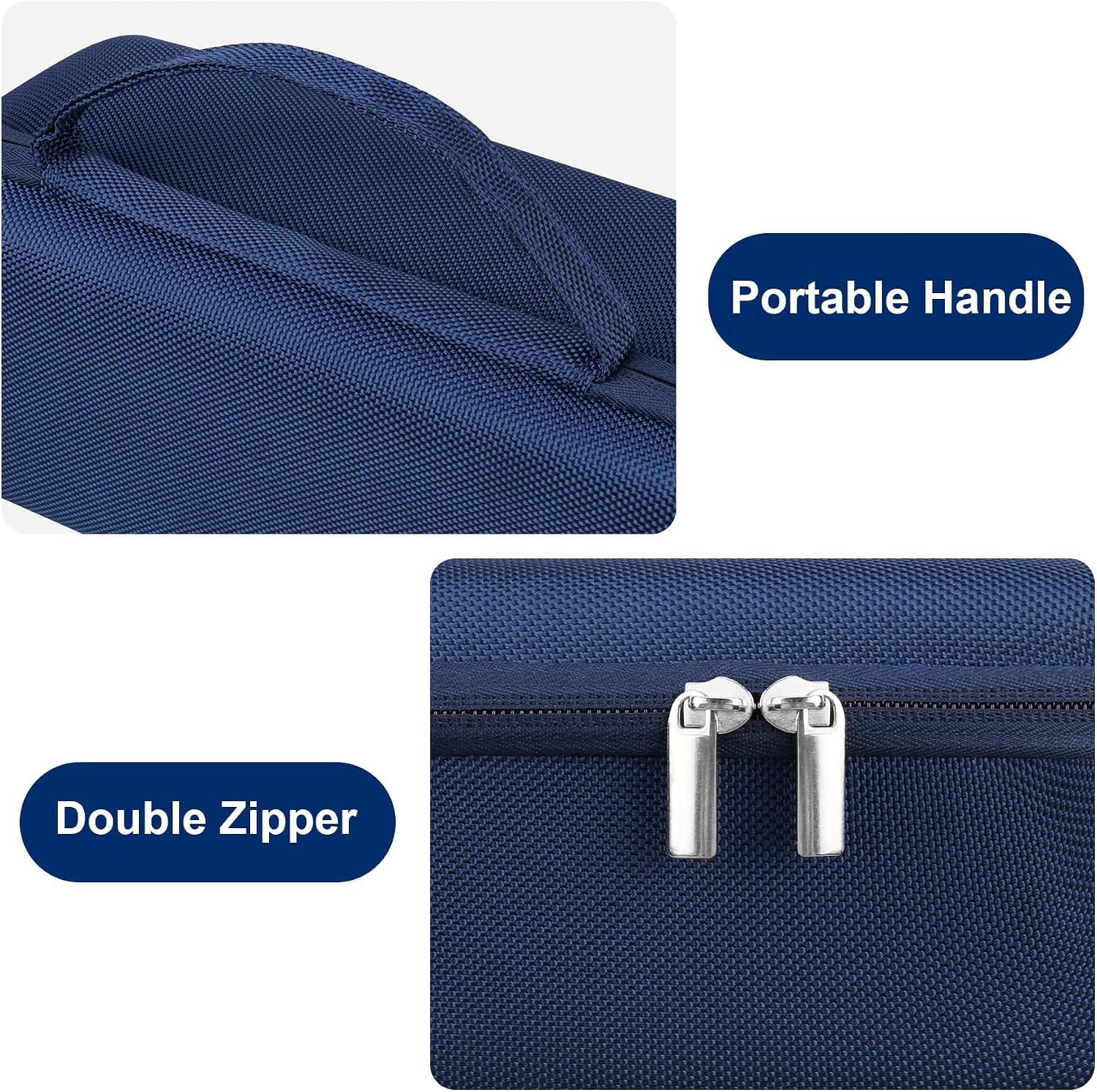 Canboc Carrying Case for MiLESEEY GeneSonic Pro Golf Speaker with Detachable GPS Rangefinder Handheld, GPS Golf Speaker Bag, Mesh Pocket fits Charging Cable, Blue (Case only)