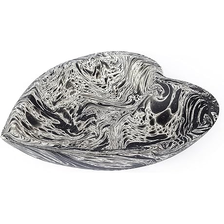 Mesmerizing Swirl of Art: 10" Heart-Shaped Bowl