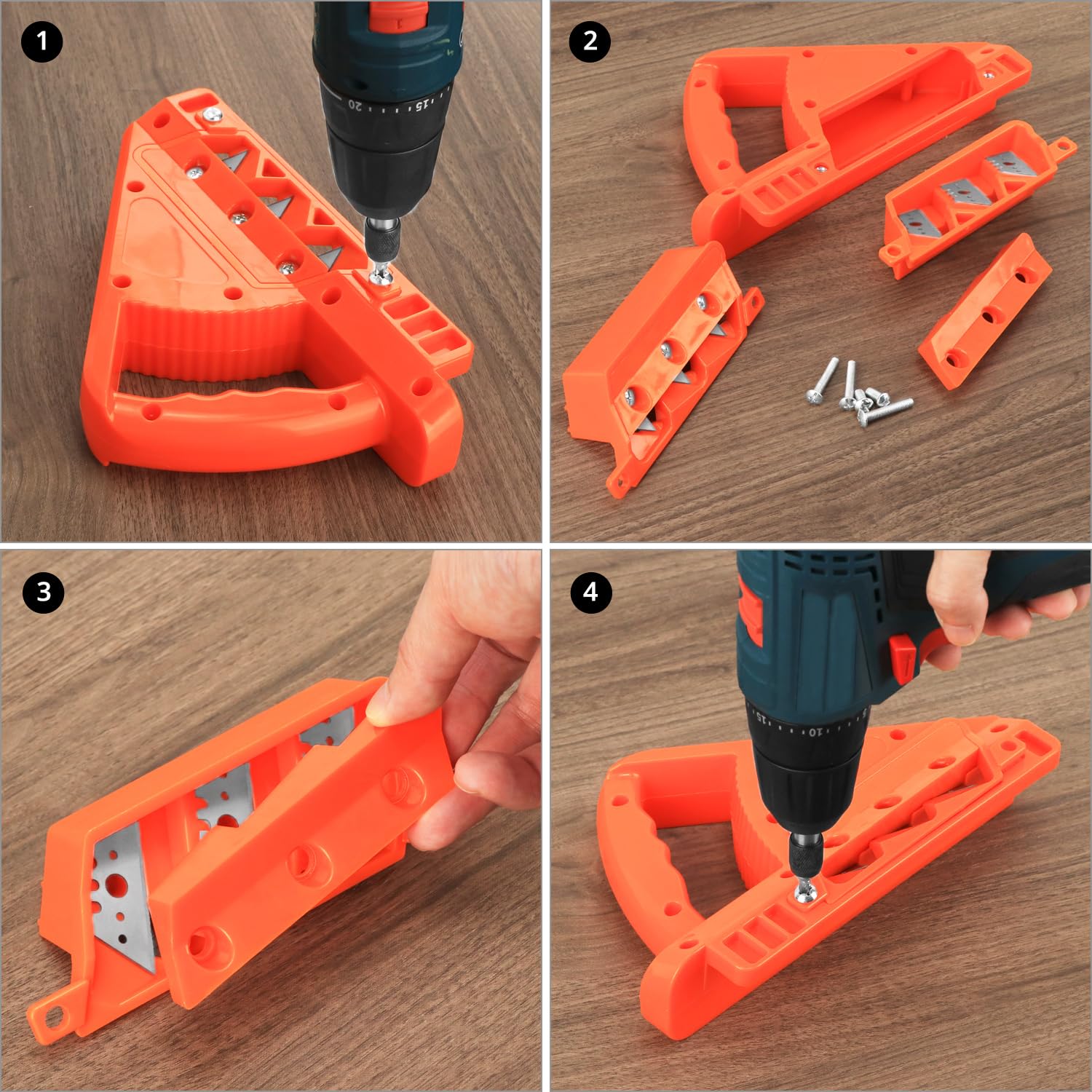 QWORK® Raboteuse de chant pour plaques de plâtre à 45° et 60°, robuste rabot plaque de platre, comprenant 10 lames de rechange