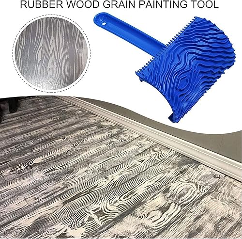 Miniatura 7 de Papel pintado de 4 pulgadas, herramienta de grano de madera de imitación con mango para decoración de pared, pintor de rodillos de patrón empístico