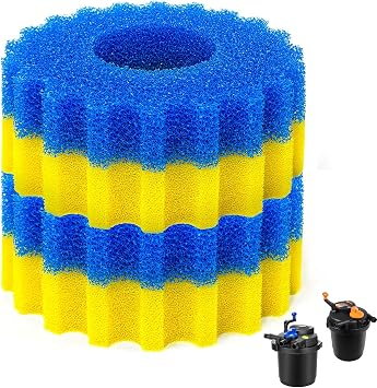 Filter Sponge Replacement for VIVOHOME Pond Filter 1580/1840 GPH or SUNSUN CPF-2500/3500 Pond Filter Parts Compatible with VEVOR/VIVOGROW 1580/1840GPH Foam Media Pad Replacement Parts for Koi Ponds