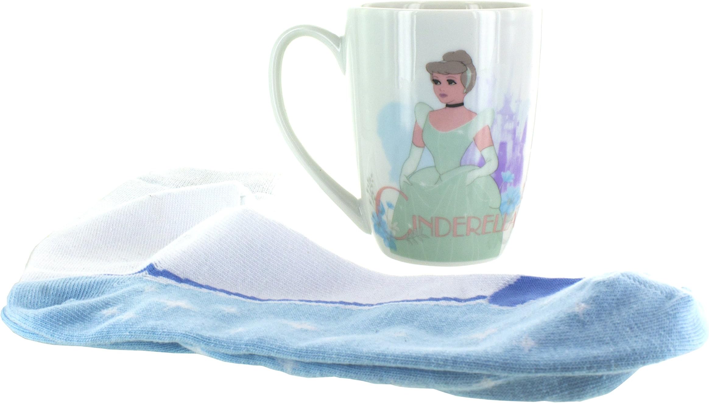 Paladone Cinderella Mug and Socks, Ceramic, Multi-Colour, 8 Count (Pack of 1)