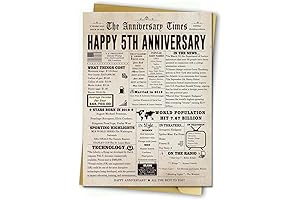 VvOoOvV Romantic 5th Anniversary Card for Husband and Wife