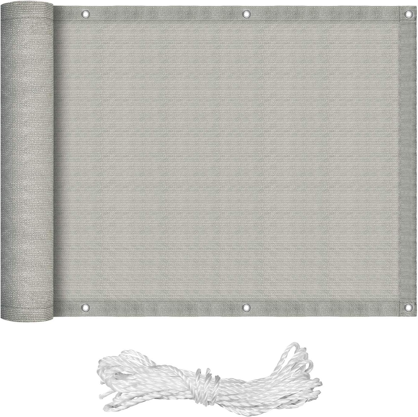 NAIZY HDPE Balcony Canopy Opaque Privacy Screen Balcony Sun Protection