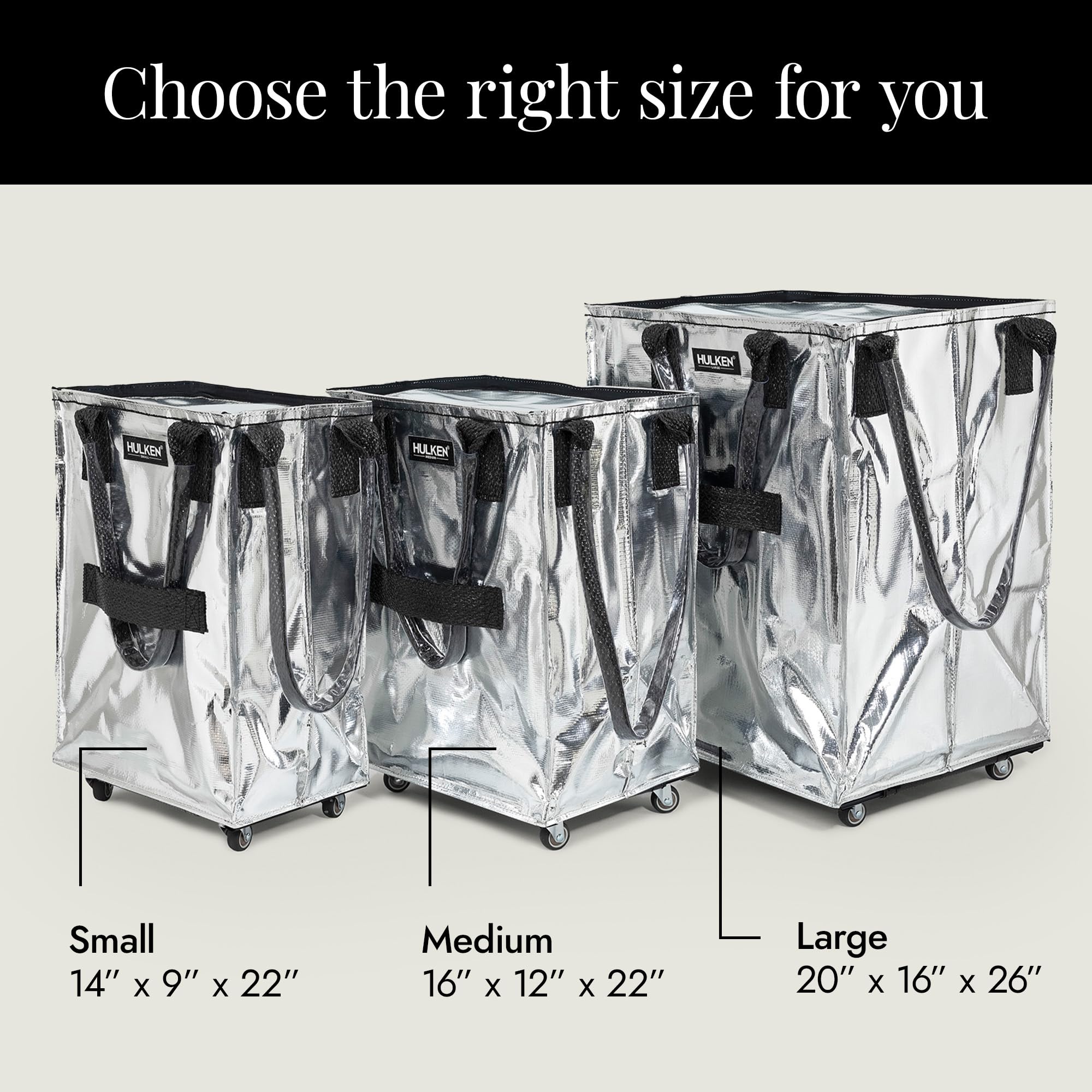 Amazon｜HULKEN （ハルケン） シルバー M 再利用可能な食料品バッグ