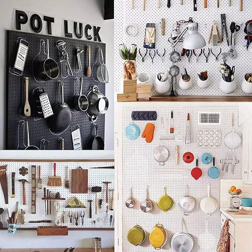 Miniatura 5 de SnowTing Paquete de 20 ganchos para tablero de clavijas de 6 pulgadas, organizadores para colgar, accesorios para tablero de clavijas, soporte de