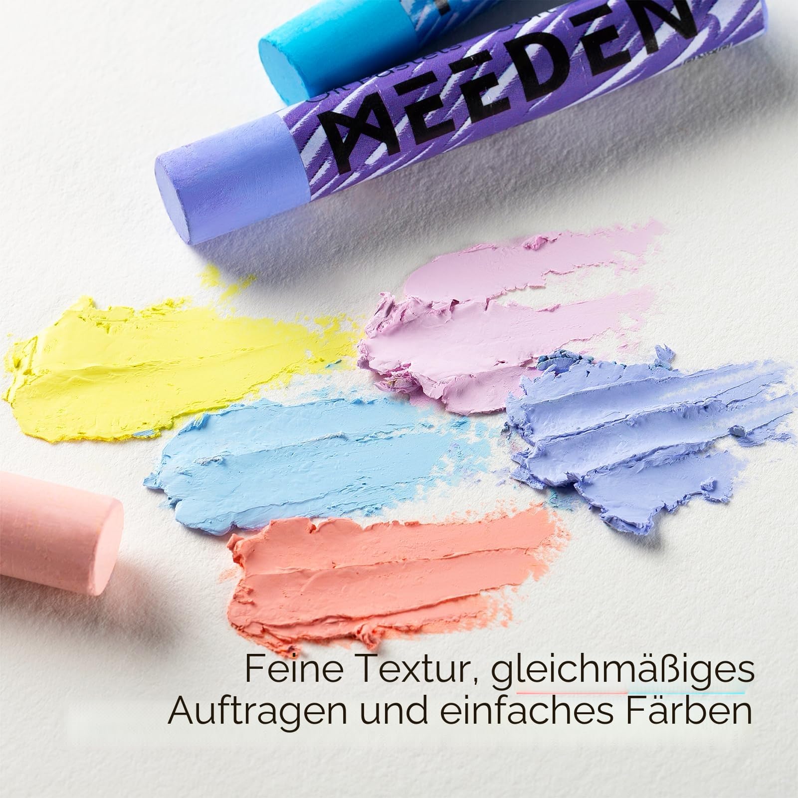 MEEDEN Weiches Ölkreiden-Set, 72 lebendige Farben für Künstler, Anfänger und Erwachsene, glatte Ölkreiden für Kunstbedarf, Malen, Zeichnen, Mischen, Schichten