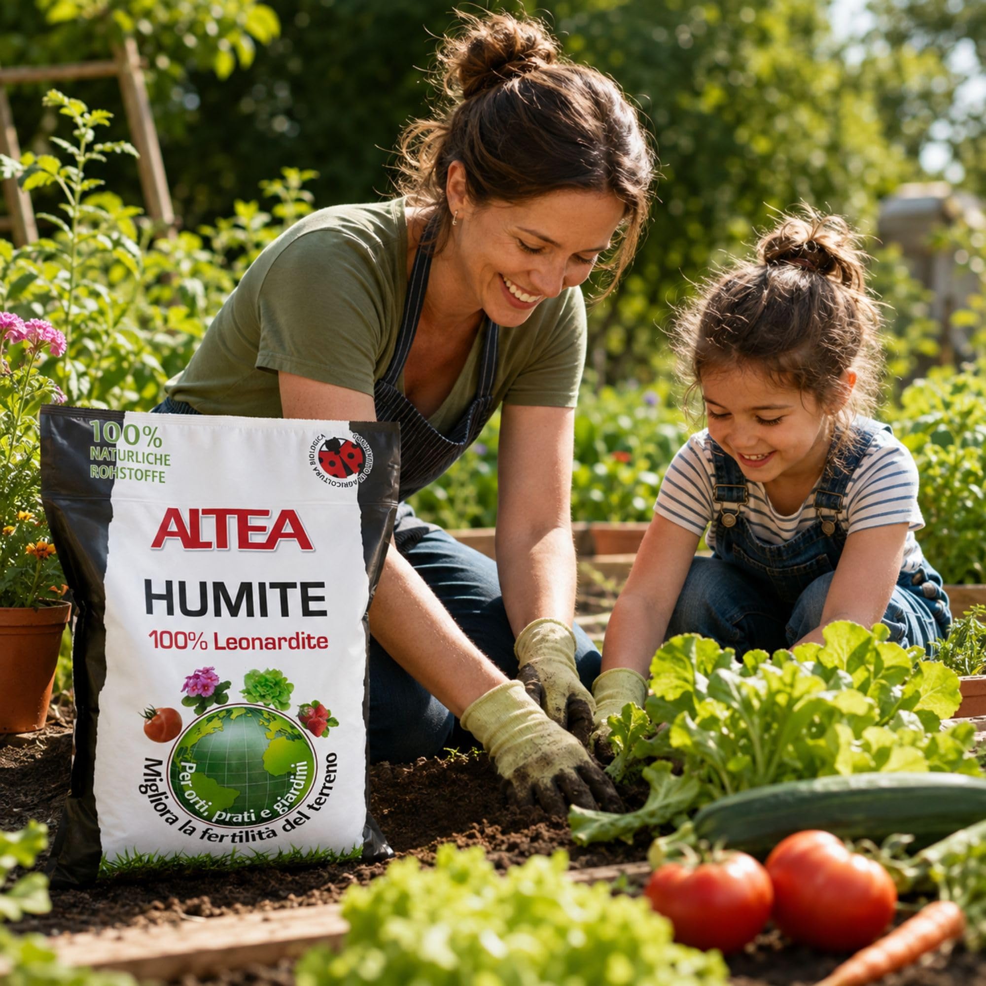 Altea Humite - Leonardita 100% para césped, huerto y jardín, mejora la fertilidad del suelo, ácido húmico y ácido fúlvico, saco de 5 kg (2) | Fertilizante para huerto, césped y jardín, mejora la fertilidad del suelo, 68% de materia orgánica, con ácidos hú