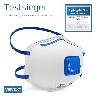 VEVOX FFP2 Maszk Szeleppel - 5 Darabos Csomag - Porvédő Légzésvédő Maszk Finompor és Építési Por Ellen 7