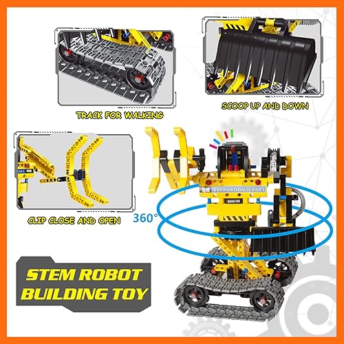 Miniatura 4 de Gili Excavator - Juegos de construcción para 7 8 9 10 años de edad niños y niñas construcción ingeniería robot juguetes para niños de 6  12 años