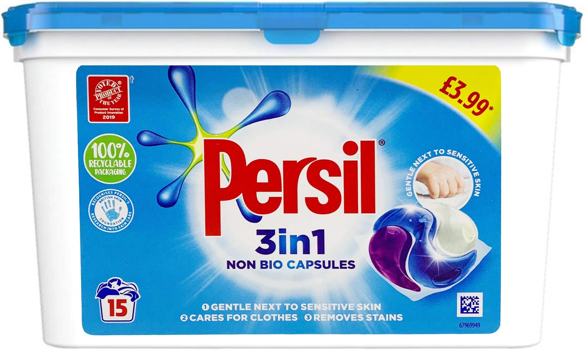 Persil 3 in 1 Non Bio Capsule 15s