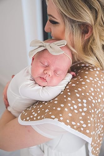 Miniatura 4 de Copper Pearl Juego de 3 paños para eructos para bebé, tamaño pequeño, 21 x 10 pulgadas, absorbente, triple capa, paquete de 3 unidades, otoño