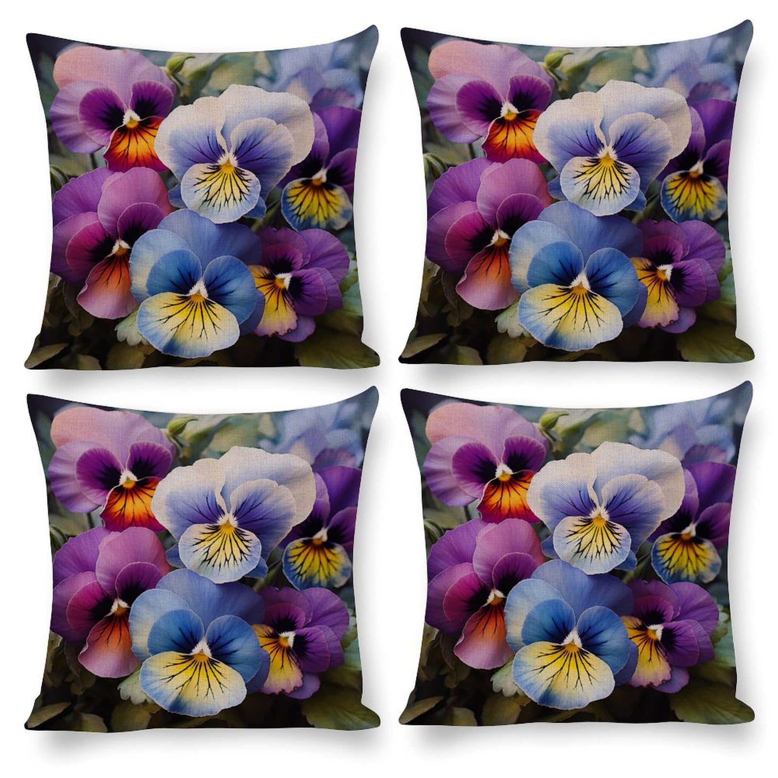 Housse de coussin pensée fermeture éclair 40,6 cm carrée pour salon et canapé