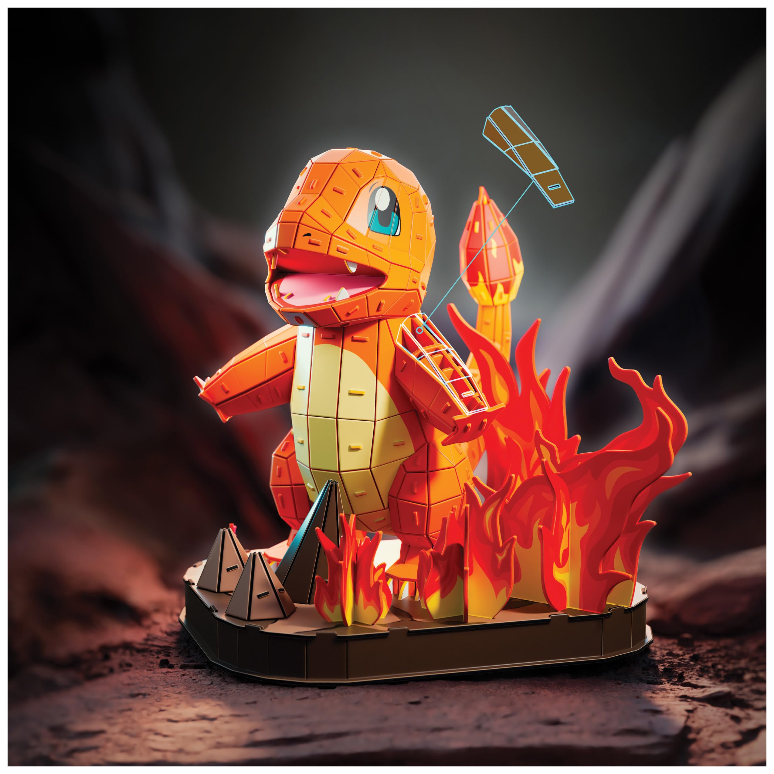 4D Build, Pokémon Charmander 3D figurka do złożenia, Figurki Pokémon do zbierania, Puzzle 3D dla dorosłych i nastolatków, 241 elementów, dla osób w wieku od 12 lat
