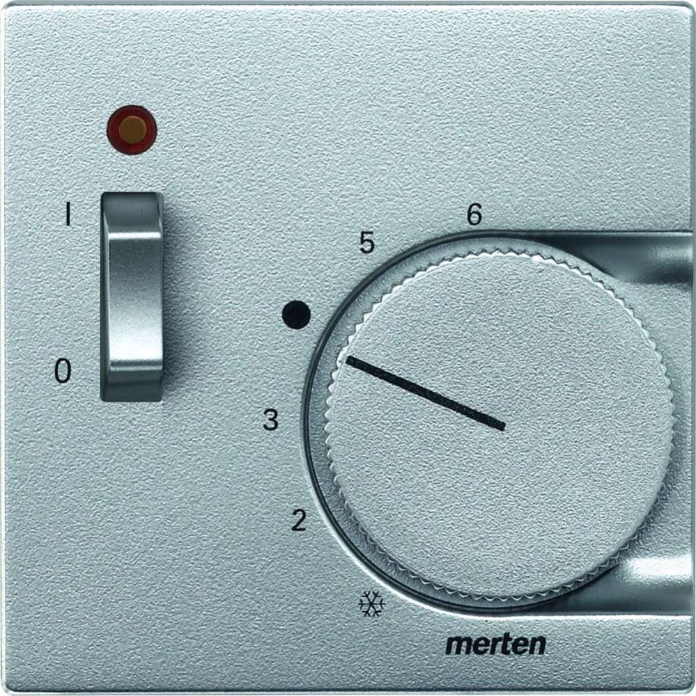 Plaque centrale Merten 536160 en aluminium pour interrupteur System M
