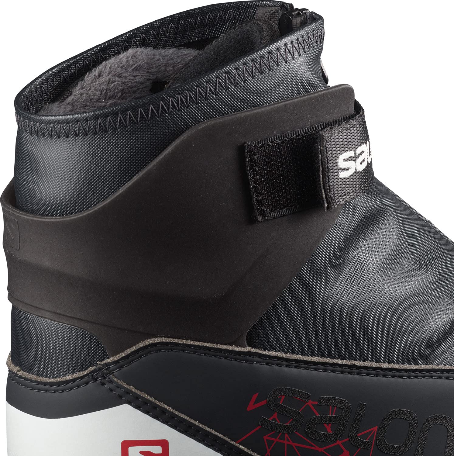 Salomon Vitane Plus Prolink Womens XC Ski Boots Ebony/Red/White 7 (24)