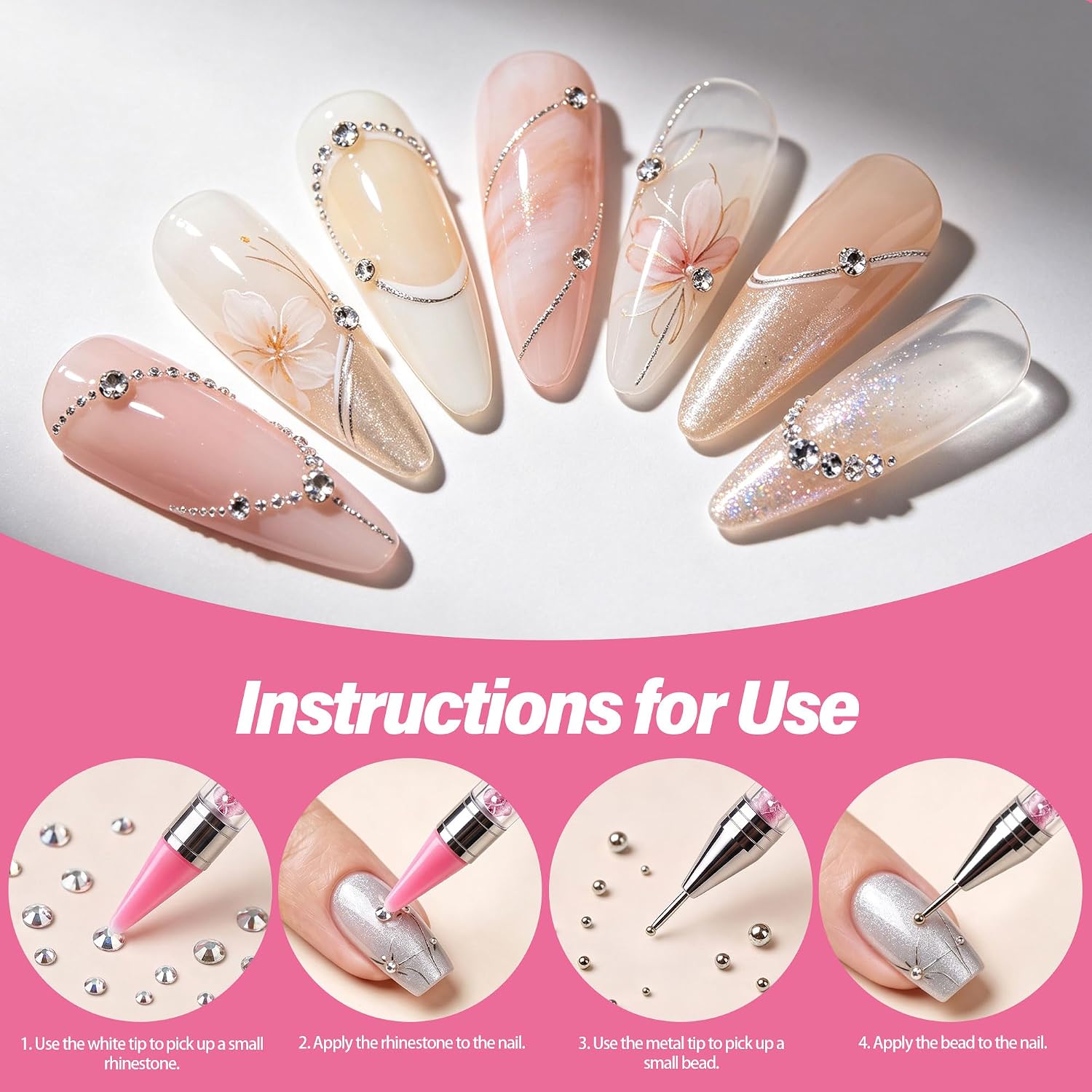 Artdone Nail Dotting Tools for Bedazzling Rhinestone Kit Picker